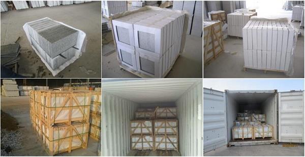 absolute black granite  tiles packing &loading