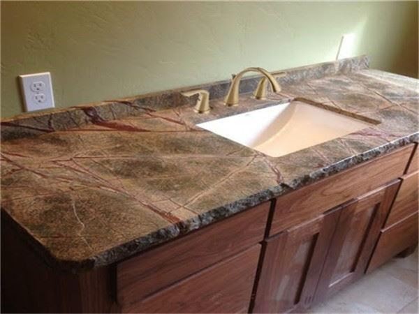 rainforest green marble countertop polished