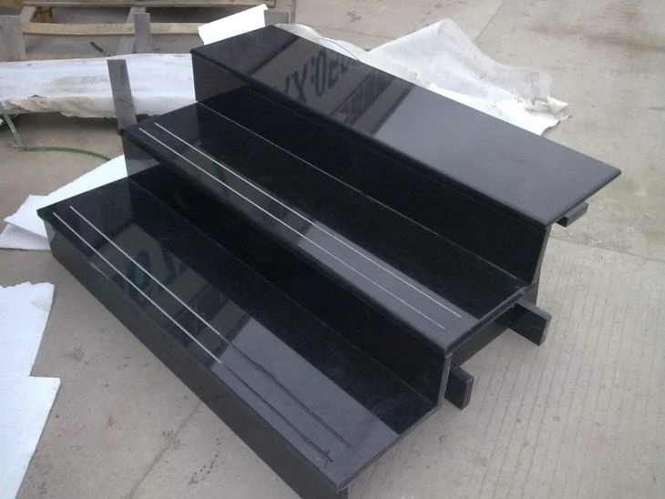 absolute black Granite steps