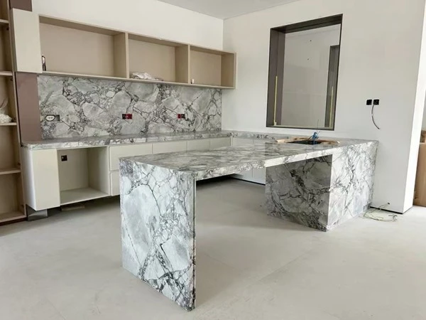 Super White Quartzite Kitchen top